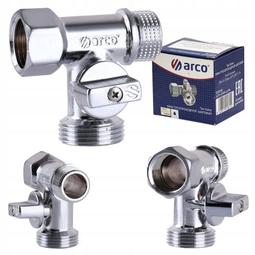 Arco Mini trójnik z zaworem 1/2 GZ x 3/4 GZ x 1/2 GW