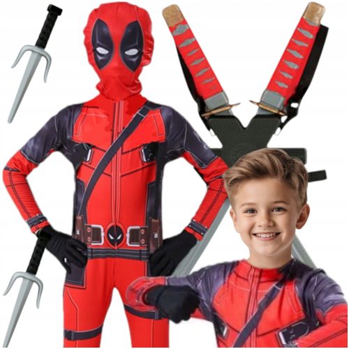 DEADPOOL KOSTIM DRESS UP KOSTIM 2 MAČEVA DODACI 122/128
