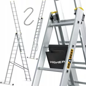 Drabest ljestve 8,61 m aluminijske 3 x 13 do 150 kg