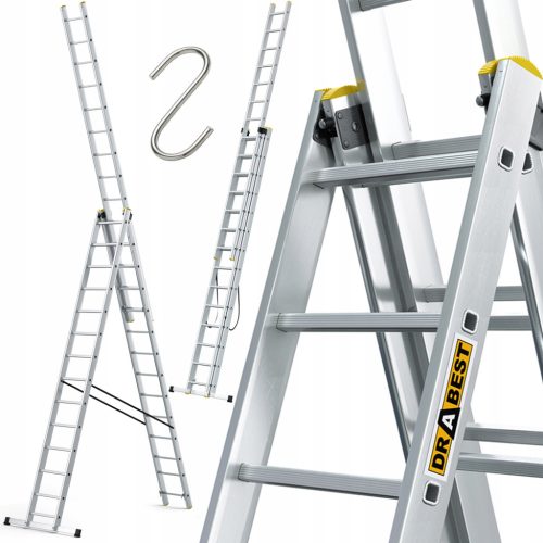 Drabest aluminijske ljestve 3x14 PRO za najvišu sigurnost i udobnost pri radu