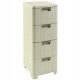 Kupaonska polica s 4 ladice Curver krem 38 x 33 x 79 cm