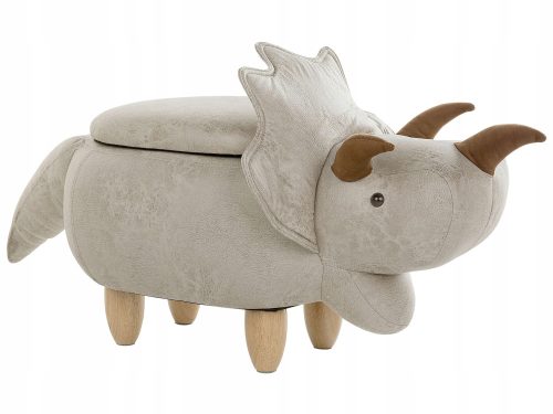 Pufa Triceratops sa skrivenim prostorom siva