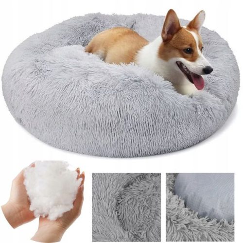 Luksuzno leglo za pse i mačke Shaggy Cloud 90 cm x 90 cm Bež i Siva