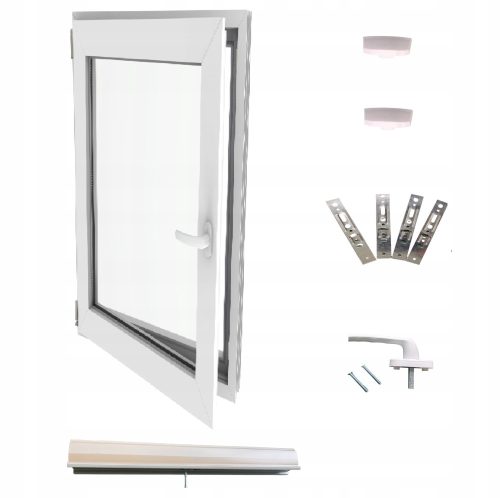 Toplo bijeli PVC prozor s lijeve strane 40x60 400x600 set