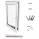 Toplo bijeli PVC prozor s lijeve strane 40x60 400x600 set
