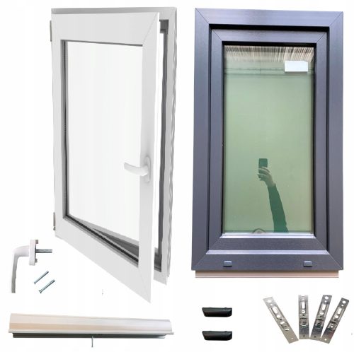 Prozor Antracit PVC Topli Lijevi 40x60 400x600 Set