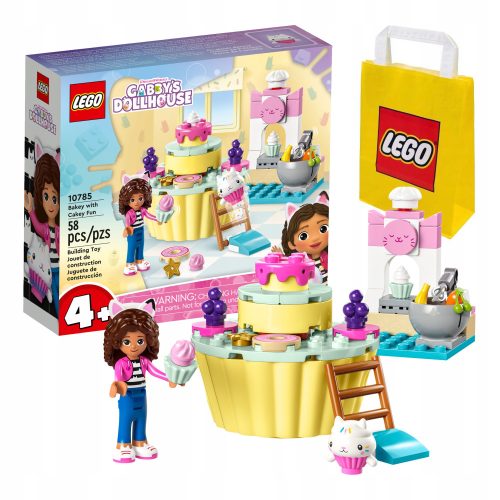  LEGO Gabi's Cat House 10785 Pečenje kolača sa slatkišem + LEGO papirnata vrećica 6315786 Žuta 24x8x18 cm