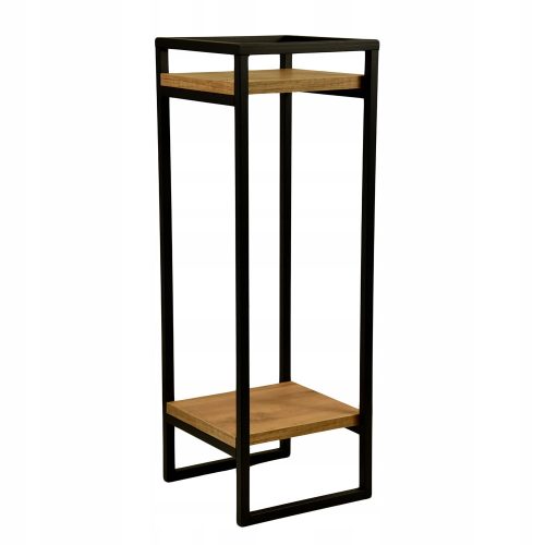 Dizajnerski metalni stalak za cvijeće 70 cm u zlatnom hrastu craft