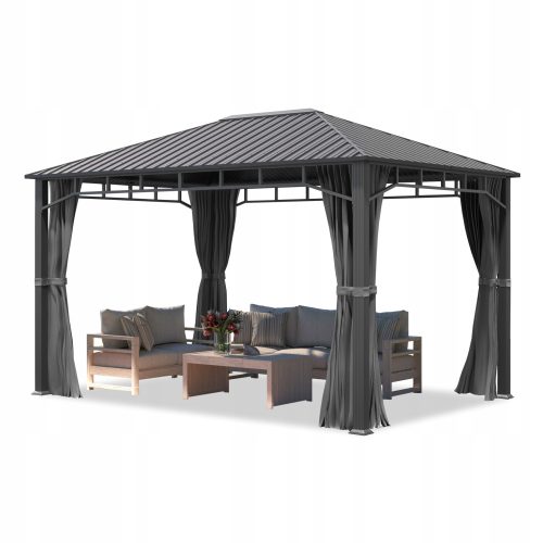 Vrtni paviljon Sunset Superior sivi 3x4 m