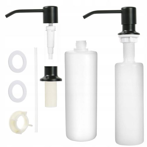 DOZATOR TEKUĆEG SAPUNA ZA KUHINJSKI SUDOPER CRNI 350ml