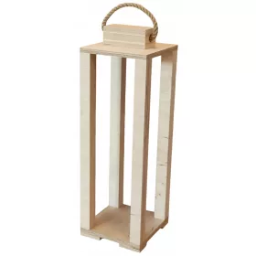 DRVENI LAMPION SA CVIJEĆIMA I LINO 55cm
