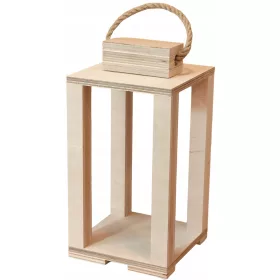 DRVENI LAMPION PRIRODNI ZA GROBOVE I VJENČANJA 36cm