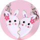  OGRLICA PRIJATELJSTVA Bunnies BFF magnet BUNNY