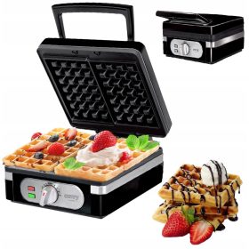    Camry aparat za vafle Snažan za 2 velika hrskava vafla, podesiva temperatura, 2000 W