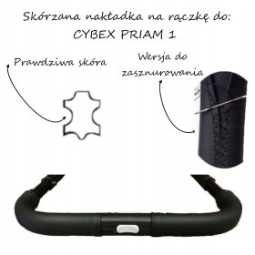   Kožna navlaka za ručku za kolica Cybex Priam 1, verzija s vezicama