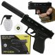 Plastični balistički pištolj Glock Metal s prigušivačem Asg 6mm Free Balls