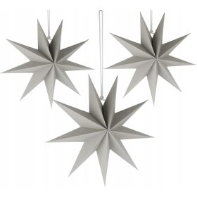  VELIKA 3D ZVIJEZDA od papira, viseća, 5 komada, 30 cm