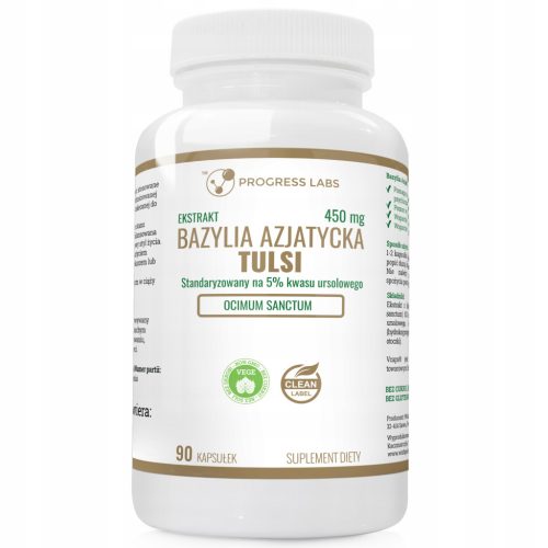 Tulsi Bazylia Azjatycka 450mg s 5% Kwasem Ursolovym - Kapsule za Ravnotežu Organizma