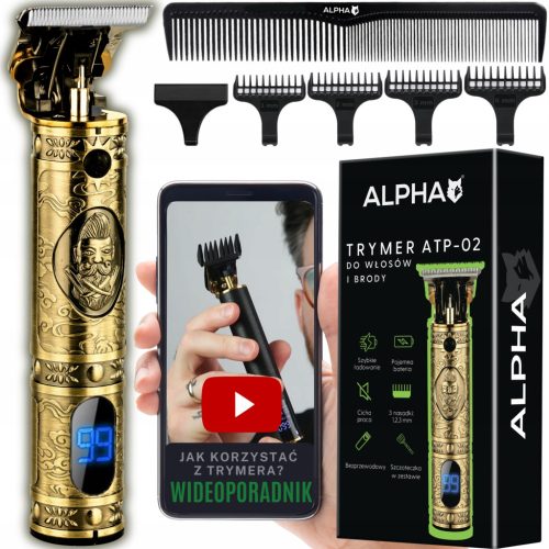 Stroj za šišanje i brijanje kose i glave - trimer za bradu Alpha