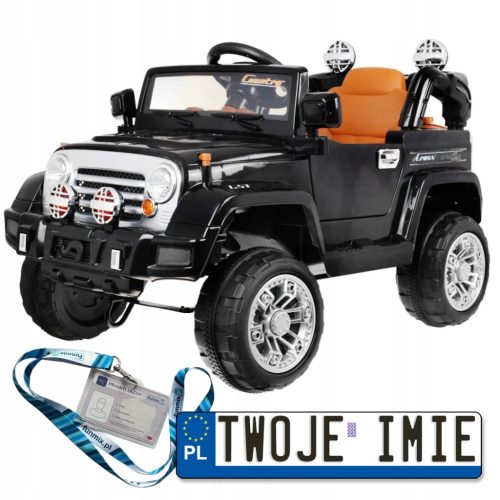 Crni off-road automobil na akumulator JJ245 za djecu