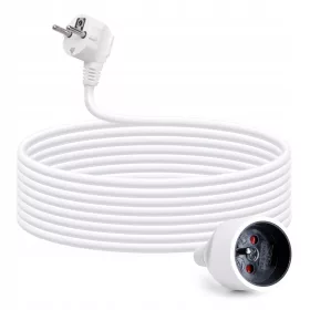   Aigostar jednostruki produžni kabel 5 m, 1 kom utičnica, bijela