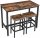 Industrijski barski set s 4 stolice