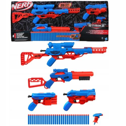 Nerf Alpha Mega Set 5 u 1 5 Bacača 30 Pikada