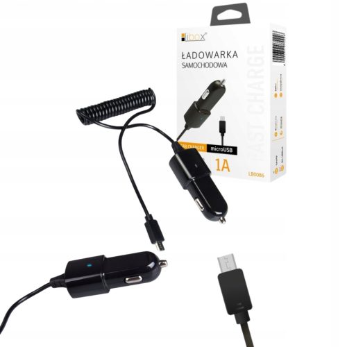 Auto punjač za automobil Libox LB0086 microUSB 1A crni