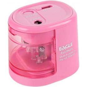   EAGLE automatsko šiljilo za olovke na baterije, 2 rupe, roza