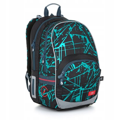 Topgal školski ruksak s više odjeljaka, crni, Shades of blue, 26 l