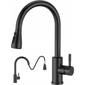 FORIOUS crna samostojeća kuhinjska slavina