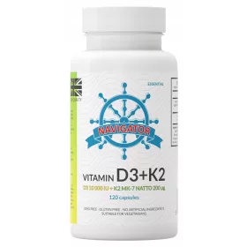   Navigator Vitamin D3 10000 IU + Vitamin K2 MK-7 200 µg 120 kapsula - dodatak prehrani