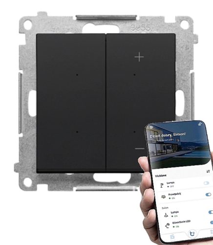 Simon 55 Dimmer LED traka DIMMER W 12-24V WIFI kontrolirana mat crna