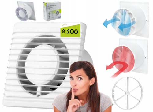 airRoxy kupaonski ventilator KUPAONSKI VENTILATOR 100 POVRATNI VENTIL 100 mm