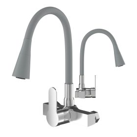 Granitan FLEXO siva zidna kuhinjska slavina