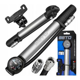   Pumpa za bicikl Beto Mini Alu s manometrom i crijevom CHMP-003AG