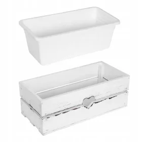 WoodBox teglica za cvijeće 41,5 cm x 19 x 15 cm bijelo drvo