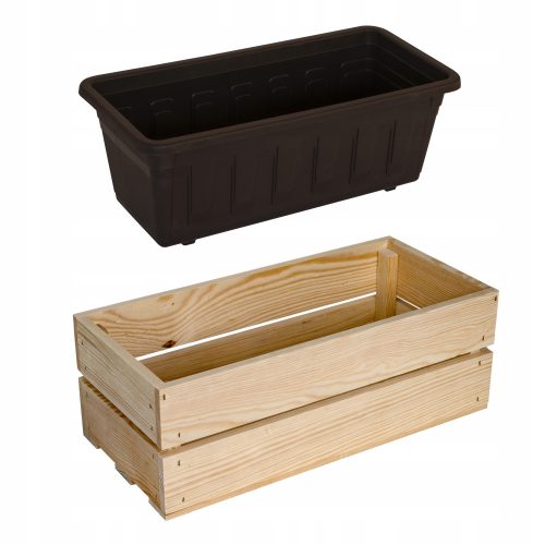  WoodBox tegla za cvijeće 41,5 cm x 19 x 15 cm prirodno drvo