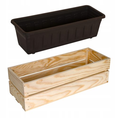  WoodBox saksija 51,5 cm x 19 x 15 cm prirodno drvo