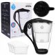 Dafi Crystal Unimax 2L Crni Stakleni Filter Vrč + 3x Unimax Filter