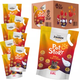 PETSTORY Silikonski pijesak za mačke SET 8x3.8L