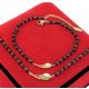 ELEGANTNI SET CRNIH BISERA SA KRILIMA, CIRKONOM I ČELIKOM 316