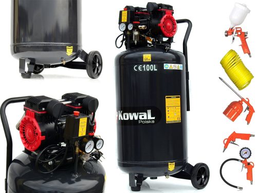  Bezuljni kompresor Kowal Polska K25+KIT 100 l 8 bar