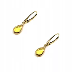 Zlatne naušnice s citrinom i srebrni citrin