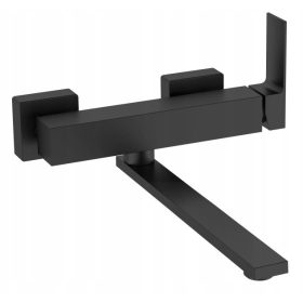 Laveo Kvadrato zidna kuhinjska slavina, crna