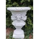  MMartShop saksija 49 cm x 49 x 69 cm promjer 49 cm bijeli beton, nijanse sive i srebrne
