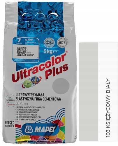 Mapei elastična bijela fug masa 103 Mjesečno bijela 5 kg