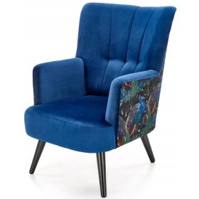 Fotel za odmor u plavom baršunu PAGONI od Halmar