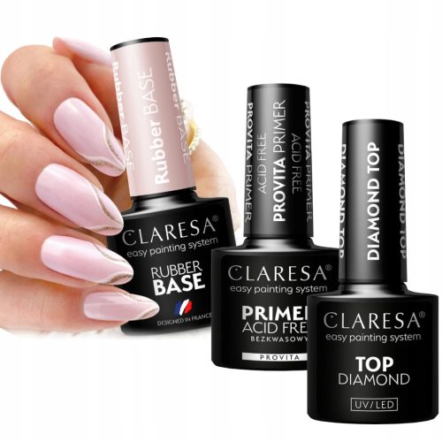 CLARESA SET GUME BAZE + TOP DIAMOND + PRIMER PROVITA IZBOR BOJA