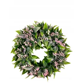   Ukrasni vjenčić sa ružičastim kuglicama umjetnog cvijeća D